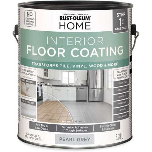 Couche de fond pour syst&egrave;me de rev&ecirc;tement de plancher int&eacute;rieur &agrave; la maison, 3,78 L, &agrave; l'eau, Tr&egrave;s mat, Gris NRZ Safety Inc.
