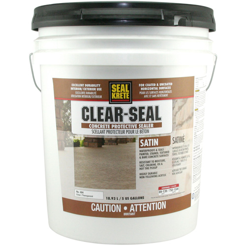 Produit d&eacute;tanch&eacute;it&eacute; protecteur Seal-Krete, 18,93 L, &agrave; l'eau, Satin, Transparent NRZ Safety Inc.