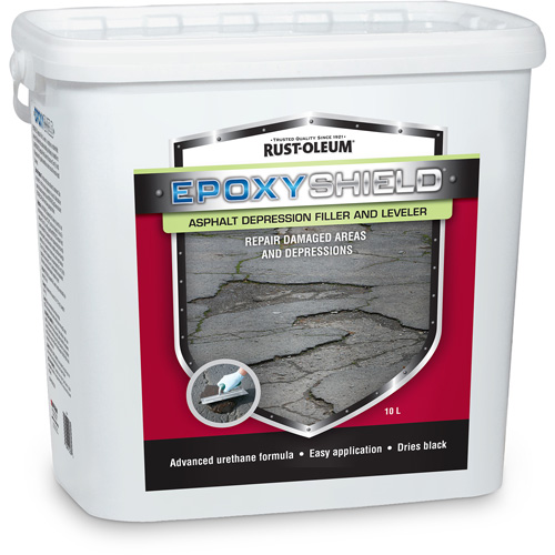 Mat&eacute;riau de remplissage de d&eacute;pression et de nivellement pour asphalte EpoxyShield, Seau, Noir NRZ Safety Inc.