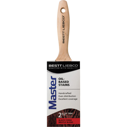 Master Oil-Based Stain Trim Brush, Black China, Wood Handle, 5/8" Width NRZ Safety Inc.