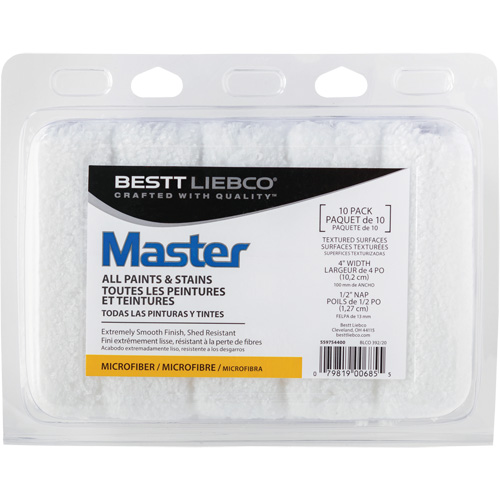 Master Microfiber Roller Cover, 13 mm (1/2") Nap, 101.6 mm (4") L NRZ Safety Inc.