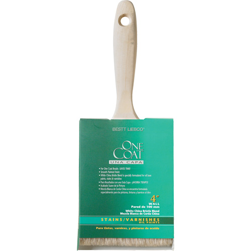 One Coat Trim & Wall Brush, White China, Wood Handle, 4" Width NRZ Safety Inc.