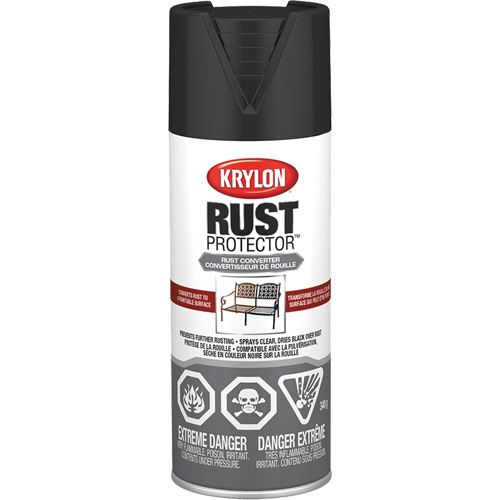 Appr&ecirc;t convertisseur de rouille Rust Protector, Appr&ecirc;t noir, Tr&egrave;s mat, 12 oz, Canette a&eacute;rosol NRZ Safety Inc.