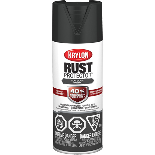 Peinture &agrave; &eacute;mail Rust Protector, Noir, Tr&egrave;s mat, 12 oz, Canette a&eacute;rosol NRZ Safety Inc.