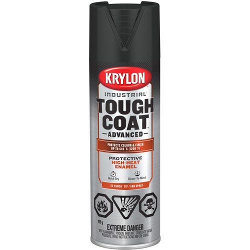 Industrial Tough Coat&reg; Advanced High Heat Paint, High-Heat Black, Flat, 425 g, Aerosol Can NRZ Safety Inc.