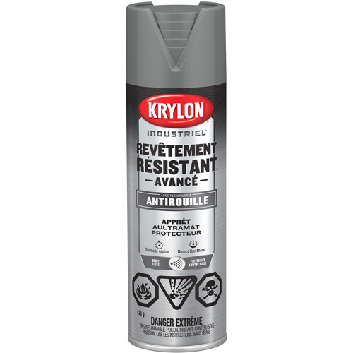 Tough Coat&reg; Advanced Paint with Rust Barrier Technology, Grey Primer, Ultra-Flat, 425 g, Aerosol Can NRZ Safety Inc.