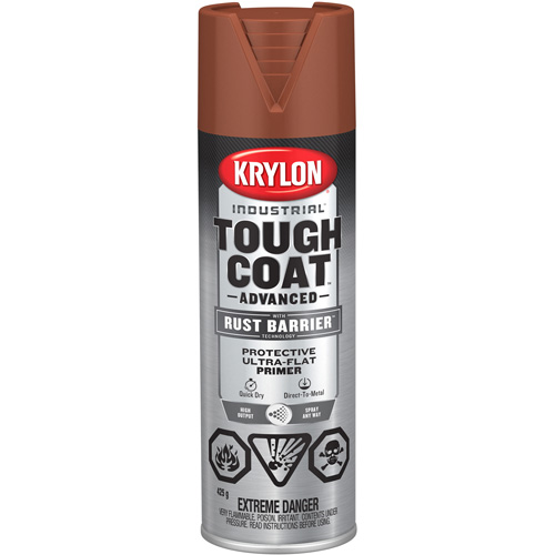 Tough Coat&reg; Advanced Paint with Rust Barrier Technology, Red Oxide Primer, Ultra-Flat, 425 g, Aerosol Can NRZ Safety Inc.