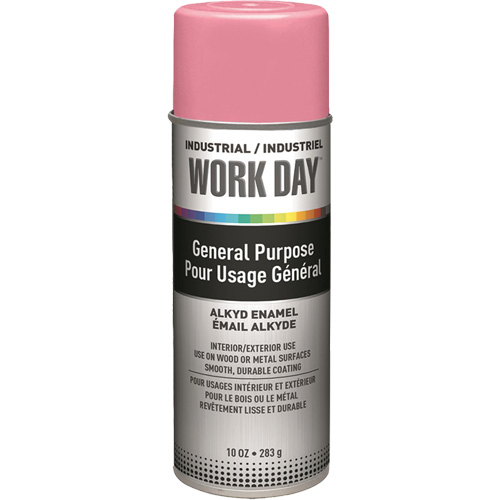 Industrial Work Day Paint, Pink, Gloss, 10 oz., Aerosol Can NRZ Safety Inc.