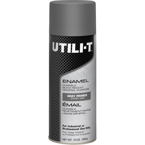 UTILI-T General Purpose Enamel Spray Paint, Grey Primer, 10 oz./283 g, Aerosol Can NRZ Safety Inc.