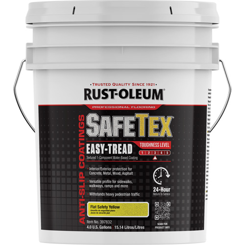 Rev&ecirc;tement d'acrylique SafeTex Easy-Tread, 4 gal., &agrave; l'eau, Plat/Textur&eacute;, Jaune NRZ Safety Inc.