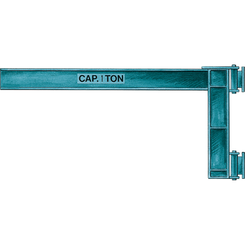 Wall Jibs, I Beam, 3" Flange Width, 1000 lbs. (0.5 tons) Capacity NRZ Safety Inc.