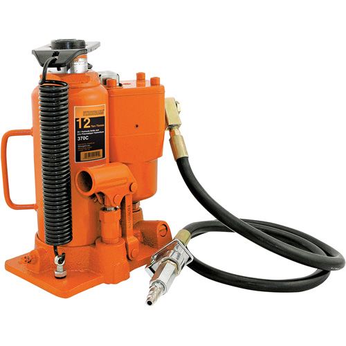 370A Bottle Jack, 12 tons, Air Hydraulic, 19-1/2" Raised Height NRZ Safety Inc.
