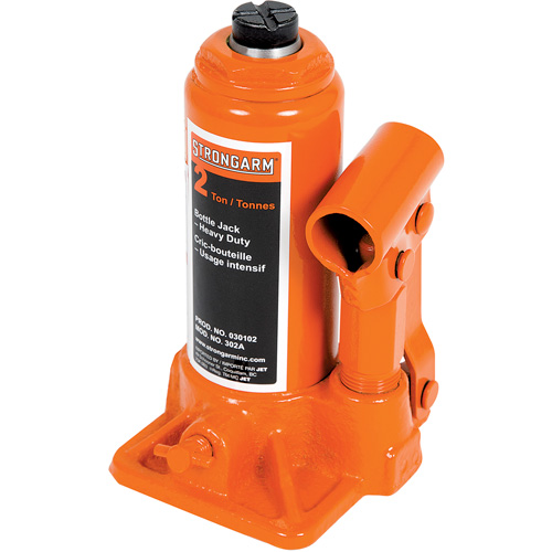 302A Cric-bouteille, 2 tonnes, Hydraulique &agrave; main, 12-1/2" Hauteur &eacute;lev&eacute;e NRZ Safety Inc.