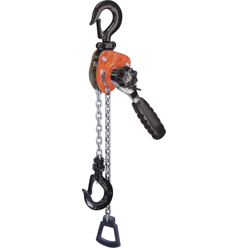 Series 603 Mini Ratchet Lever Hoist, 5' Lift, 1100 lbs. (0.55 tons) Capacity, Steel Chain NRZ Safety Inc.