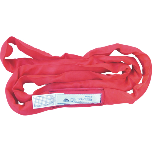 &eacute;lingues rondes, Rouge, 3" la x 6' lo, 14 000 lb Charge verticale NRZ Safety Inc.