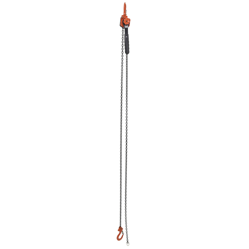 Mini Lever Hoist, 10' Lift, 1000 lbs. (0.5 tons) Capacity, Steel Chain NRZ Safety Inc.