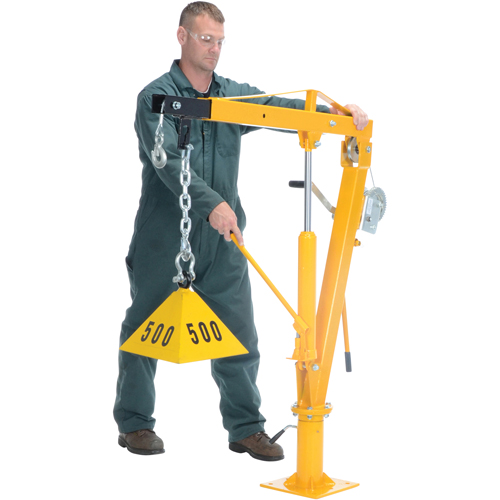 Winch Operated Truck Jib Crane, 1000 lbs. (0.5 tons) Capacity, 86-1/2" Max. Clearance NRZ Safety Inc.