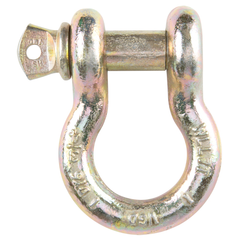 Screw Pin Anchor Shackle, 3/8", Screw Pin, Yellow Chromate Plated NRZ Safety Inc.