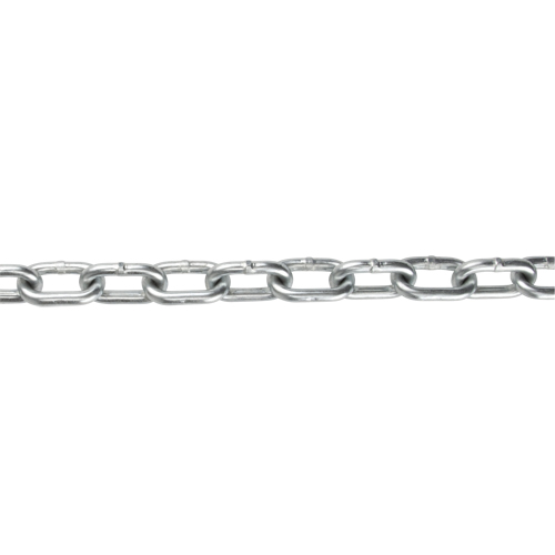 Straight Link Chain, Low Carbon Steel, 1/8" x 350' (106.7 m) L, Grade 30, 400 lbs. (0.2 tons) Load Capacity NRZ Safety Inc.