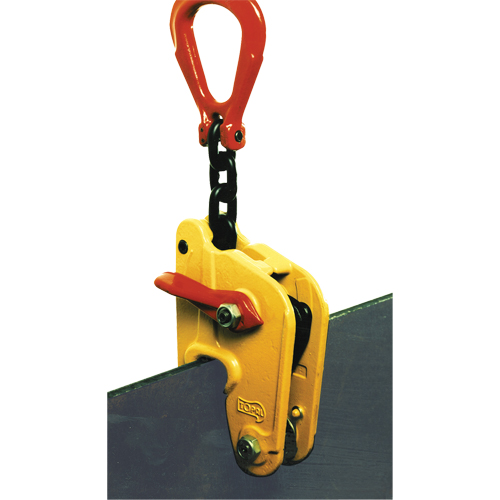 Pince &agrave; t&ocirc;le multipositions de prise automatique Topal NK1-40-60, 3300 lb (1,65 tonne), Ouverture de la m&acirc;choire de 1-5/8" - 2-5/16" NRZ Safety Inc.