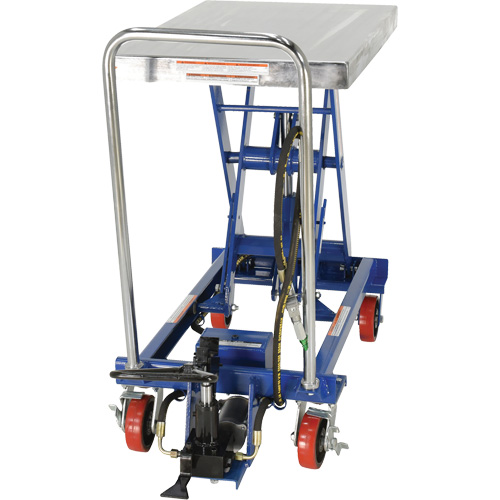 Pneumatic Hydraulic Scissor Lift Table, Steel, 32-1/2" L x 19-3/4" W, 1000 lbs. Cap. NRZ Safety Inc.