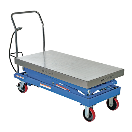 Pneumatic Hydraulic Scissor Lift Table, Steel, 47-1/4" L x 24" W, 1500 lbs. Cap. NRZ Safety Inc.