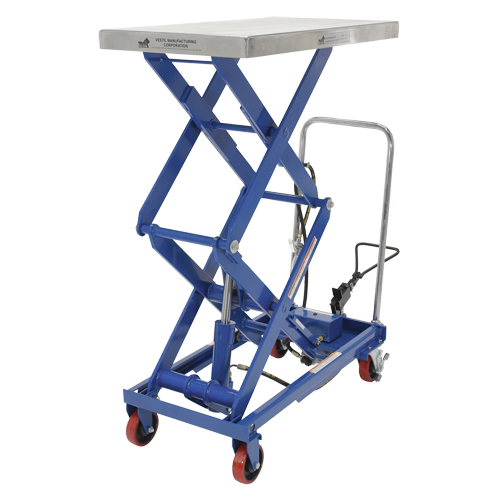 Pneumatic Hydraulic Scissor Lift Table, Steel, 35-1/2" L x 20" W, 800 lbs. Cap. NRZ Safety Inc.