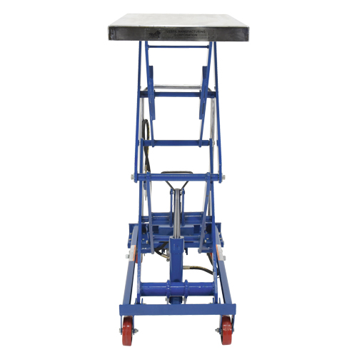 Pneumatic Hydraulic Scissor Lift Table, Steel, 35-1/2" L x 20" W, 800 lbs. Cap. NRZ Safety Inc.