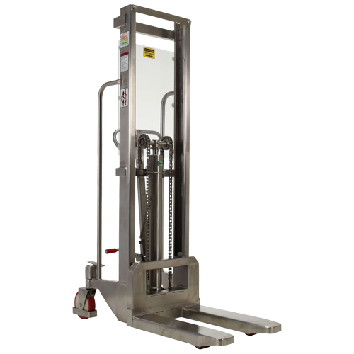 Hefti-Lift Load Stacker, Foot Pump Operated, 880 lbs. Capacity, 59" Max Lift NRZ Safety Inc.