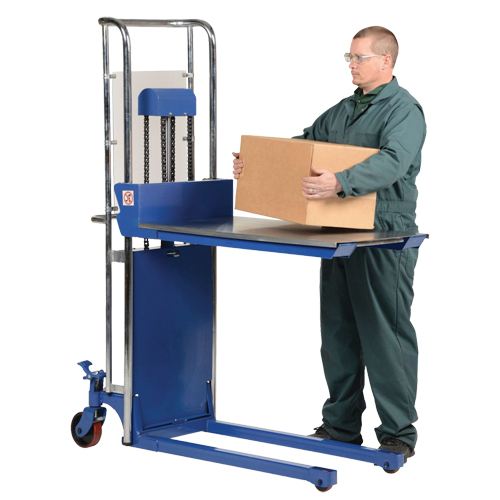 Hefti-Lift Load Stacker, Foot Pump Operated, 300 lbs. Capacity, 59" Max Lift NRZ Safety Inc.
