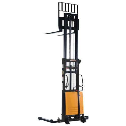 Fork Lift Stacker, Electric Operated, 2000 lbs. Capacity, 63" Max Lift NRZ Safety Inc.