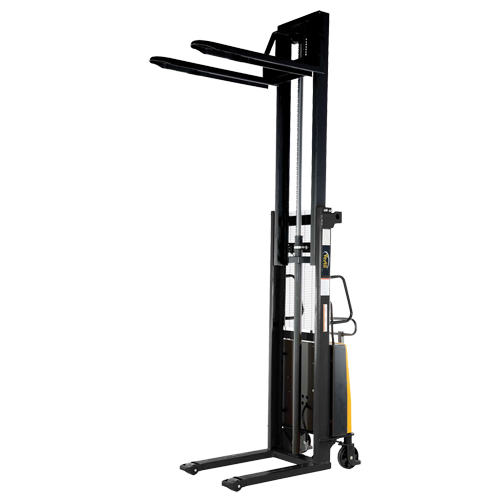 Fork Lift Stacker, Electric Operated, 2000 lbs. Capacity, 63" Max Lift NRZ Safety Inc.