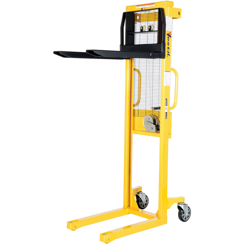 Manual Stacker, Hand Winch Operated, 770 lbs. Capacity, 60" Max Lift NRZ Safety Inc.
