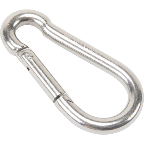 Stainless Steel Snap Hook, 770 lbs (0.385 tons) Working Load Limit, 3/8" Size, 5/8" Eye NRZ Safety Inc.