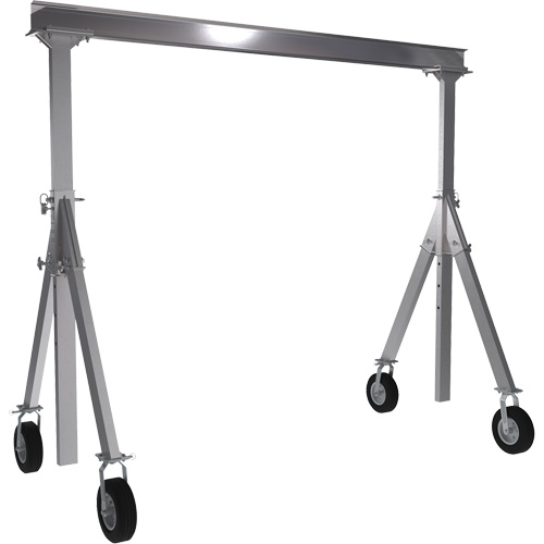 Adjustable Aluminum Gantry Crane, 10' L, 1500 lbs. (0.75 tons) Capacity NRZ Safety Inc.