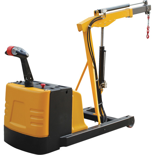 Electric Powered Floor Crane, 8.8' Lift, 1500 lbs. (0.75 tons), 44-1/4" Arm, 62-1/4" H NRZ Safety Inc.