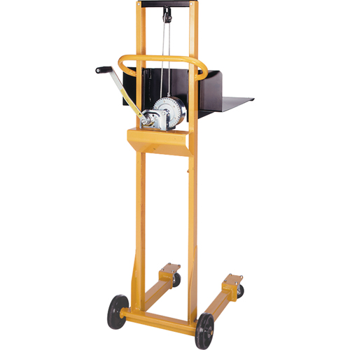 Easy-Lift Platform Lift Stacker, Hand Winch Operated, 500 lbs. Capacity, 52" Max Lift NRZ Safety Inc.