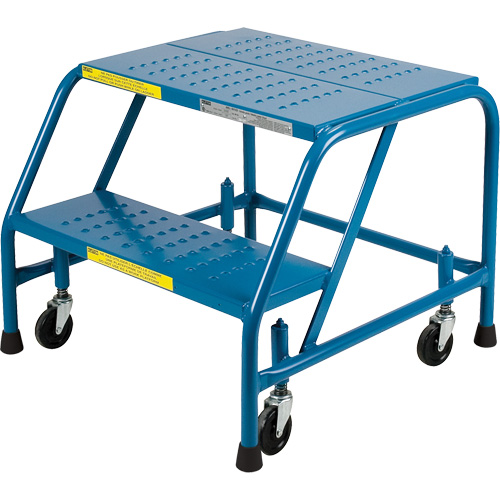 Escabeau roulant certifi&eacute; par la CSA, 2 marches, Largeur de la marche 22", Hauteur de la plateforme 19", Acier NRZ Safety Inc.