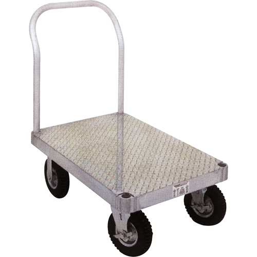 Diable en aluminium, 24" la x 48" lo, 2000 lb cap, Roues Caoutchouc NRZ Safety Inc.