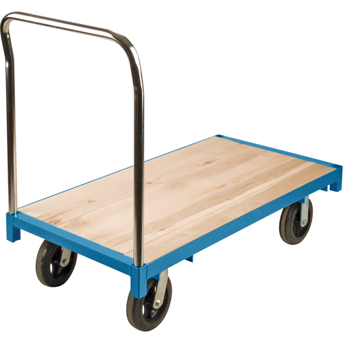 Heavy-Duty Platform Truck, 48" L x 24" W, 2000 lbs. Capacity, Rubber Casters NRZ Safety Inc.