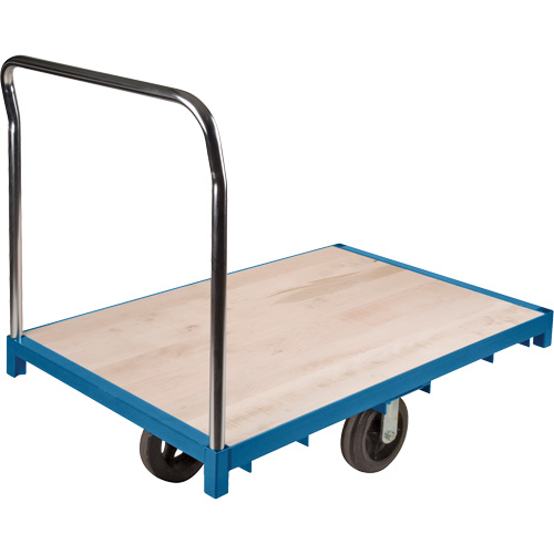 Heavy-Duty Platform Truck, 48" L x 24" W, 2000 lbs. Capacity, Rubber Casters NRZ Safety Inc.