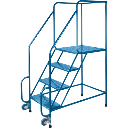 &eacute;chelles Tilt-N-Roll, Acier, 4 marches, Largeur 22", 24" p x 38" h marche pali&egrave;re NRZ Safety Inc.