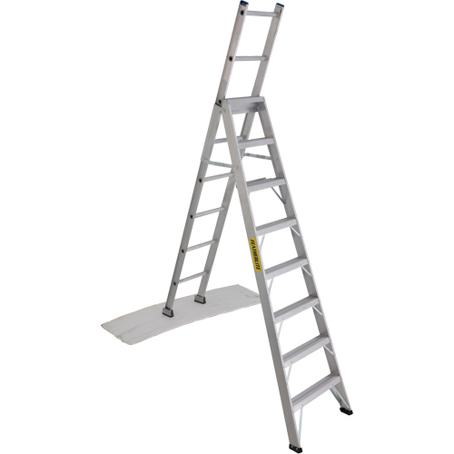 2700 Series Industrial Duty Multi-Way Ladders, 8', Aluminum, 250 lbs. Cap., ANSI 1, CSA 1 NRZ Safety Inc.