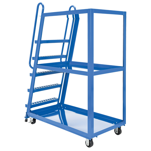 Stock Picking Cart, Steel, 27-7/8" W x 56-1/8" D, 3 Shelves, 1000 lbs. Capacity NRZ Safety Inc.