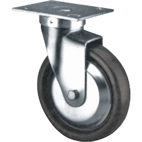 Medium/Heavy-Duty Caster, Swivel, 4" (101.6 mm), Solid Elastomer, 600 lbs. (272 kg.) NRZ Safety Inc.