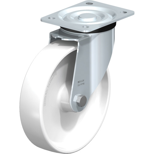 White Caster, Swivel, 8" (203.2 mm), Polyamide, 440 lbs. (199.58 kg.) NRZ Safety Inc.
