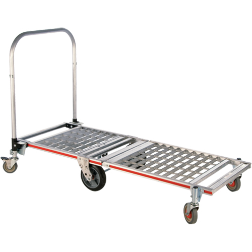 Six Wheel Folding Platform Truck, Aluminum, 1550 lbs., 61-7/8" L x 23-1/4" W, 39" High NRZ Safety Inc.