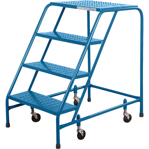 Escabeau roulant CSA, 4 marches, Largeur de la marche 22", Hauteur de la plateforme 37", Acier NRZ Safety Inc.