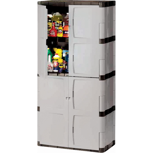 Armoire robuste, Plastique, 3 Tablettes, 72" h x 36" la x 18" P, Mica et charbon NRZ Safety Inc.
