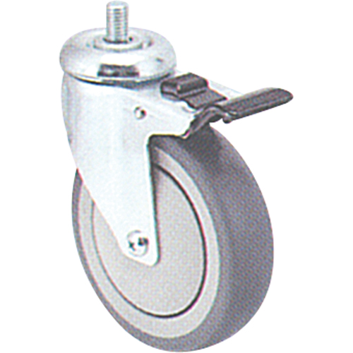 Roulette zingu&eacute;e, Pivotant avec frein, Diam&egrave;tre 5" (127 mm), Capacit&eacute; 240 lb (108 kg) NRZ Safety Inc.